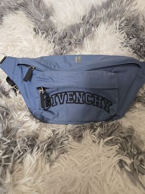 Givenchy Light Blue Logo Belt Bag Pre Owned